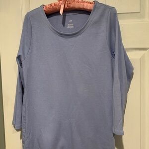 Long Sleeve Scoop Neck Tee Shirt
